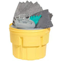 Oilspillpro HKITS 65GAL-GUA 65Gal Overpack Drum Universal Spill Kit Gery Color Absorbent Pads for Oil Spilling