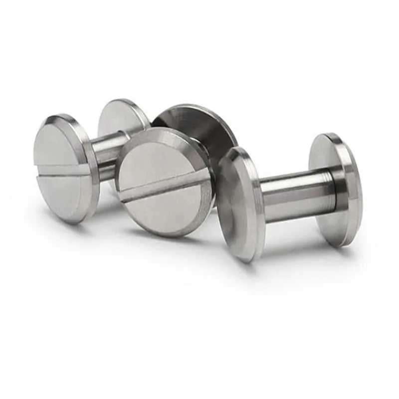 Head 8mm 10mm Stainless Steel  Chicago Blet Screw Nail Post Binding Rivet Flat Round Head Stud for Leather Craft Wallet Bag