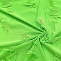 Fashionable NO MOQ Ready to Ship Neon Distressed Demin Fabric in Stock