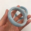 Natural Aquamarine Quartz Crystal Bracelet Bangle Handmade Crafted Souvenir Jewelry