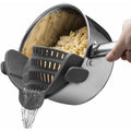 In Stock Kitchen Adjustable Vegetable Washing Safe Colander Silicone Pot Clip on Strainer for Pots Pans and Bowls