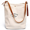 Luxury Eco-Friendly Women's Custom Logo Printed Cotton Canvas Tote Shoulder Bag with Leather Handle Shopping Handbags
