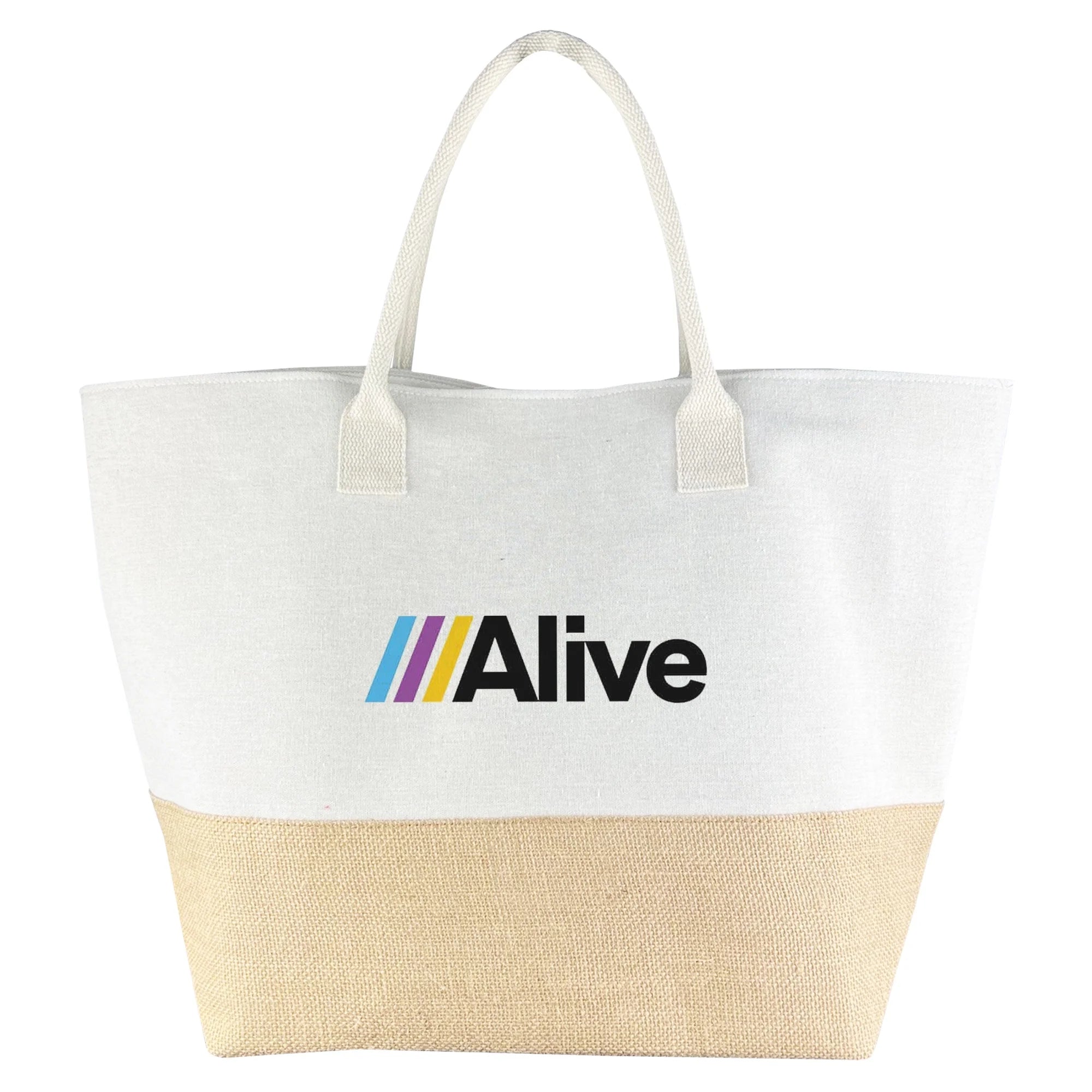 OEM Wholesale Fashion Tote Natural Custom Logo Print Eco Friendly Cotton-like Summer Linen Burlap Jute Bag JTB007