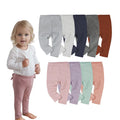 Ribbed Elastic Autumn Winter Organic Cotton Tights Children Girls Plain Dyed Kids Baby Leggings Toddler Baby Joggers