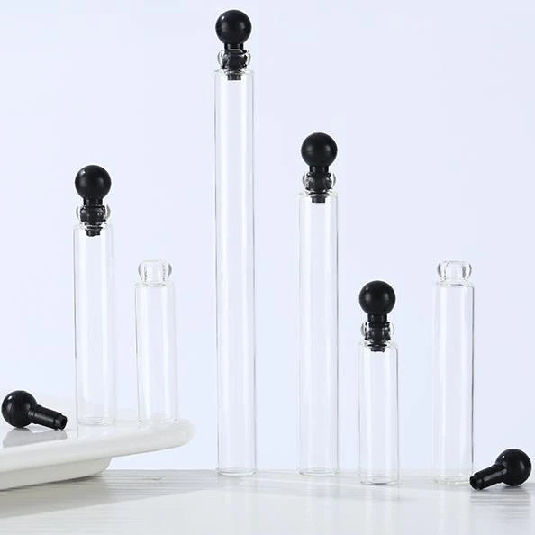 1ml 1.5ml 2ml 3ml 4ml 5ml test Tube Small Sample Vials Perfume Bottle With Ball/ponytail Rubber Plug