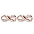 2020 Trendy Minimalist 925 Sterling Silver Stud Earrings Rose Gold with Zircon for Engagement Wedding or Party Gift Idea