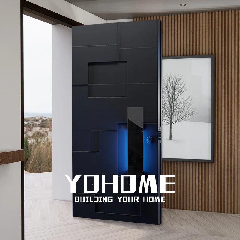 Italian Luxury Cast Aluminum Pivot Bulletproof Door Luxury Doors for Houses Modern Entrance Doors