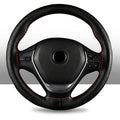 Factory Price Braid on Car Steering Wheel Cover with Needles Thread Artificial Leather 38cm Auto Car Accessories for Women Men