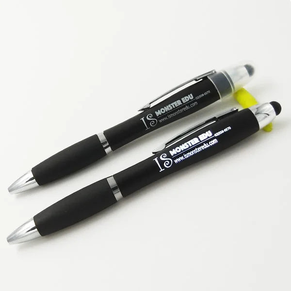 Custom Logo Laser Engrave Branded Ballpoint Pen with LED Light with Low min Order