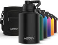 Large Capacity 64oz Stainless Steel Insulated 1 Gallon Liter Jug Sport Water Bottle Flask with Lid for Outdoors Camping With Bag MegaBDM