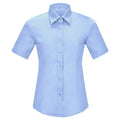 Team Digital Printed Logo Striped Summer Formal Business Class Professional Short Sleeve Easy Care Oxford Shirt