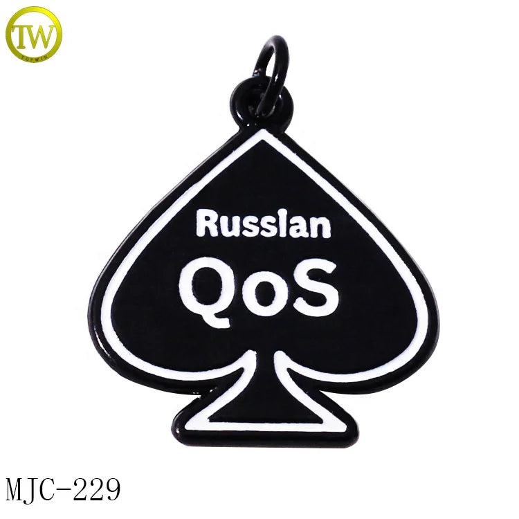 Zinc Alloy Bracelet Fitting Custom Jewelry Wholesale Charms Enamel Accessory Engraved Name Mini Pendant for Necklace
