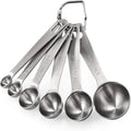 Stainless Steel 6pcs Measuring Spoon Set with Carved for Seasoning Baking Tool Measuring Spoon with Round Head Measuring Cup
