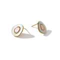 JINYOU 2162 Korean Sweet Stud Earrings Stainless Steel Natural Shell Avocado Fruit Earrings Jewelry for Women
