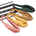 Women's Fashion Color Block Twist Stretch Headbands Sports Yoga Turban Knitted Hair Wrap Girls' Bow Hair Accessory