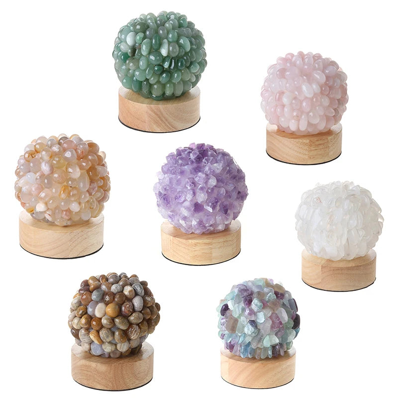Natural Rose Quartz Amethyst Modern Crystal Table Lamp Decorative Luxury Natural Crystal Healing Lights Crystal Lamp Table