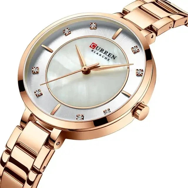 CURREN 9051 Women Watch Waterproof Top New Luxury Silver Female Clock Stainless Steel Band Classic Bracelet Ladies Wristwatch