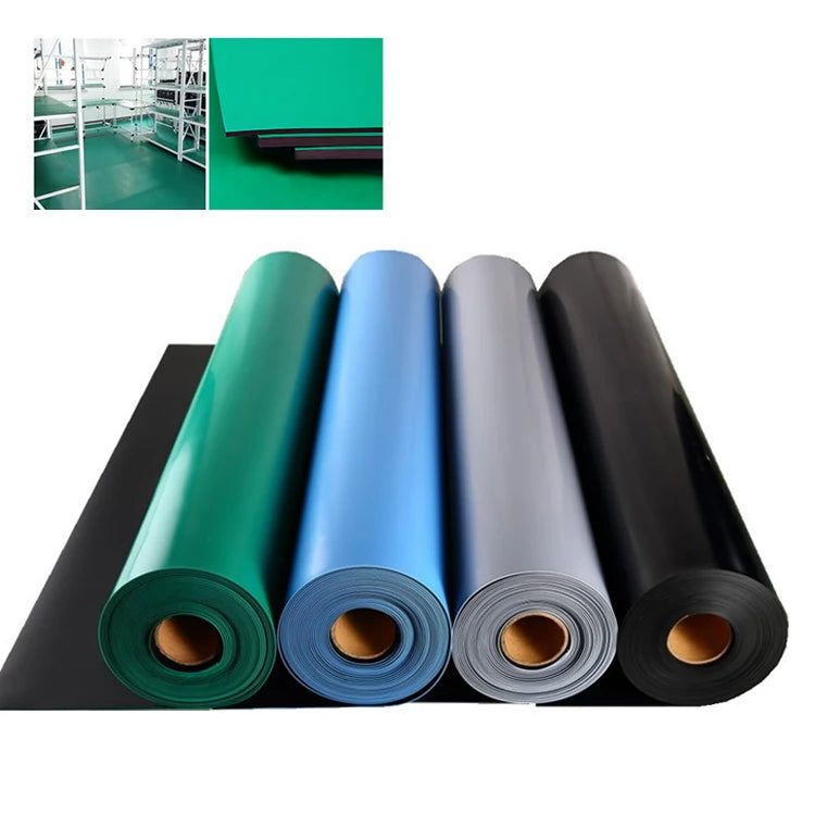 ALLESD High Quality ESD Matting Natural Rubber Sheet ESD Antistatic Table Mat Floor for Cleanroom
