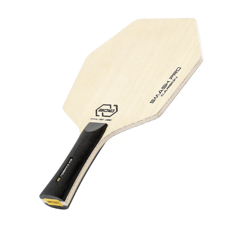 Boli ES8 Smach Pro Yellow Blue Aromatic Carbon Fiber Koto Surface 7-Ply Construction Durable Hexagonal Attacking Table Tennis