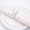 Customizable Luxury 'M' Napkin Holder Classic Rhinestone Letter Napkin Ring Accessories Wedding Christmas Party Table