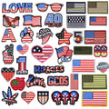 Wholesale Cheap Exquisite Mini Embroidery Patches Custom Clothes Accessories American National Flag Iron on Patch Embroidery