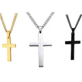 Fashion Stainless Steel Cross Charms Custom Logo Engraved Women Jesus Pendant Necklace Jewelry Factory RVS Kruishanger