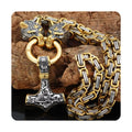 2023 Punk Mens Wholesale Stainless Steel Mens Vikings Jewelry Punk Pendant Thor Hammer Mjolnir Viking Necklace for Men