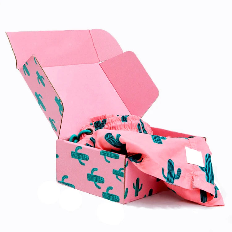 Custom Print Logo Foldable Corrugated Paper Gift Acrylic Box for Dresses Matt Lamination Embossing Sponge for Shipping Packaging