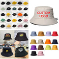Outdoor Sport Travel Fisherman Leisure Cotton Polyester Flat Top Wide Brim Summer Cap Fashion Men Women Adults Kid Bucket Hats