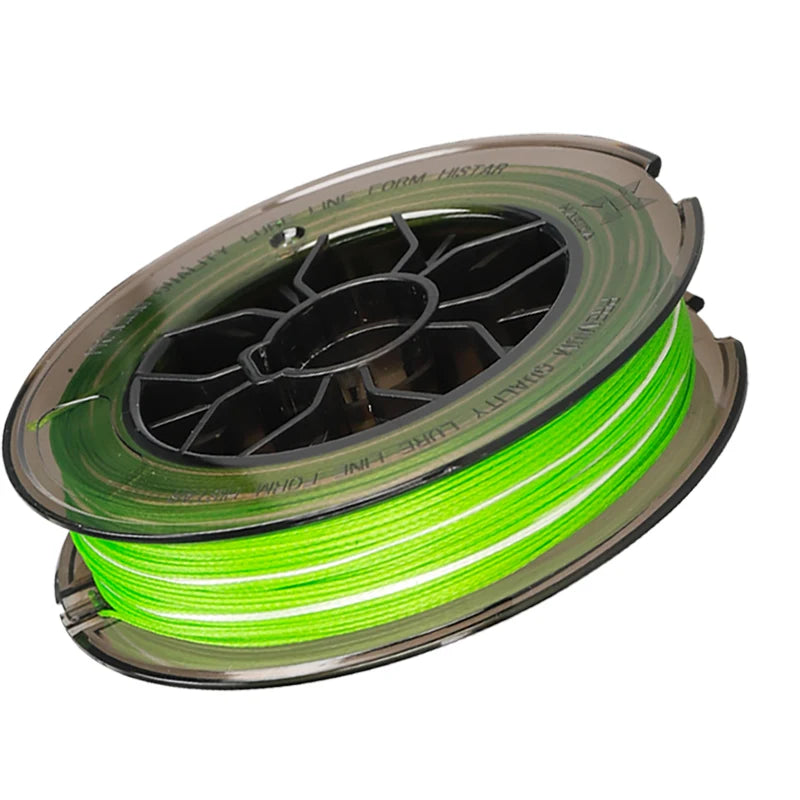 HISTAR X8 0.8-7.0# Carbon Fiber PE Braided Seamless High Smooth Super Long Distance 100m Sink Line Weight Forward Lake River