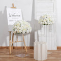 M521 Customize Artificial Flower Ball Wedding Centerpieces White Rose Silk Flower Ball for Decoration
