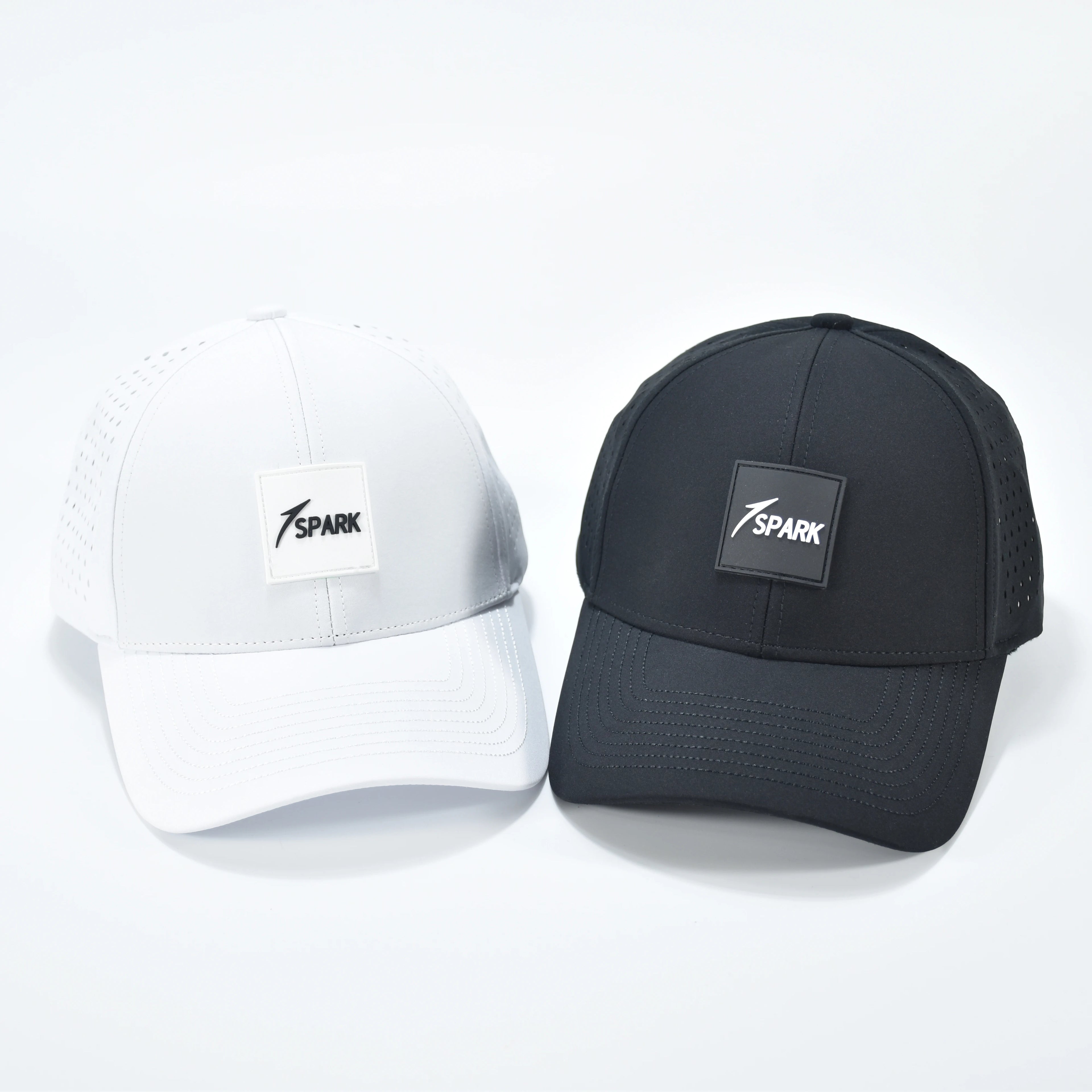 2025 Custom 6 Panel 100% Polyester Baseball Caps Waterproof Perforated Jersey Adjustable Buckle Hot Seller 6 Panel Heat Press