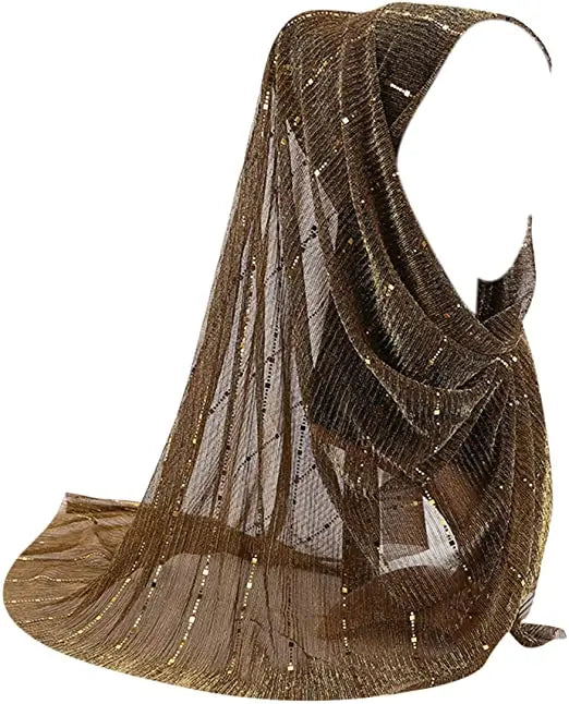 GLS030  Wholesale Summer Women Scarves Retro Ethnic Muslim Sequined Hijab Custom Folds Head Scarf Fashion Shawl