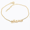Bling Stone Name MAMA Bracelet or Anklet Bracelets and Charms Jewelry Findings CZ Stone Letter MAMA Bracelet Women Accessories