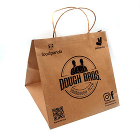 Kraft Paper Bag Factory Wholesale for Sushi Pizza Chinese Food Restaurants