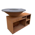 Portable Outdoor Stainless Metal Carbon Steel Corten Steel Wood/Firewood/Charcoal BBQ Grill for Family Gatherings Double-Sided