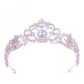 Fashion Design Rhinestone Zinc Alloy Tiara in Silver/Gold/Rose Gold Trendy Elegant Bridal & Birthday Headpiece for Women