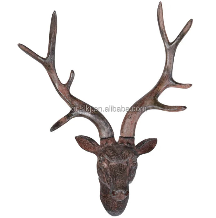 Resin Crafts Deer Head Wall Decor Faux Taxidermy Animal Head Wall Art-Geometry Deer Head Home Decor