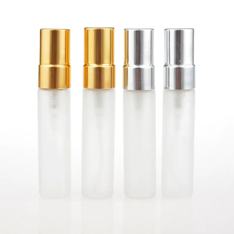 For MUB 5ml 10ml Mini Frosted Glass Spray Bottles Round Refillable Perfume Glass Tubes Sample Parfum Tester Vials