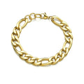 2021 Fashion Stainless Steel Chain Silver Gold Plated Figaro Chains Bracelets for Men and Women Jewelry