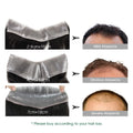 Natural Shadow Frontal Hairpiece for Men Human Hair Patch for Receding Hairline Thinning Hair Low Cost Solution No Shave Toupee MegaBDM