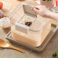 Eco-Friendly Plastic Rice Dispenser Storage Container Kitchen Organizer Food Preservation Plastic Box Kitchen Accessories