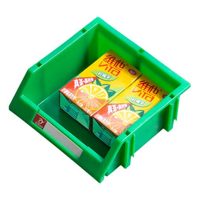 Professional Manufacturer's Foldable PP Plastic Storage Bin Square Front Opening Stackable Spare Parts Bin