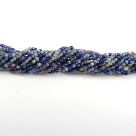 Gemstone Blue Point Stone Blue Stone 2mm Faceted Beads for Jewelry Making