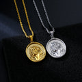 Custom Name Necklace 2024 18k Gold Religious Jewelry Stainless Steel Jesus Piece Necklace Punk Jesus Cross Necklace for Men