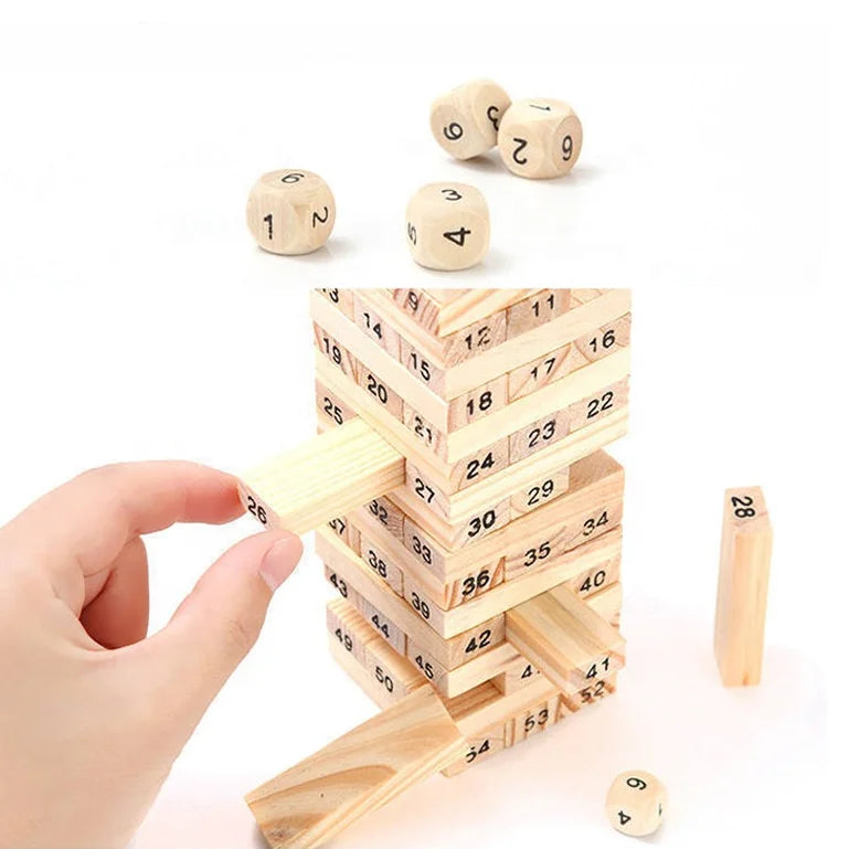 Giant Wooden Tumbling Tower Blocks Stacking Game for Building Balance Skills Toy for Kids
