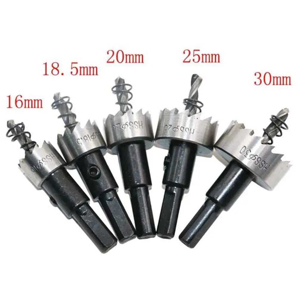 5-piece High-speed Steel Serrated Hole Opener Aluminum Plate Iron Plate Drilling Bit Set