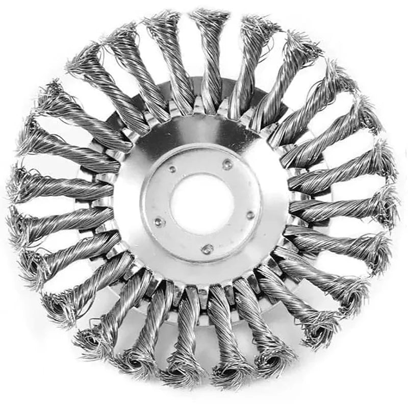 Lawn Mower Garden Weed Brush Rotary Weeding Brush Flat Wire Wheel Brush High Carbon Steel