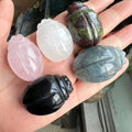 Promotion Wholesale 1. 5 Inches Carvings Gemstone Animal Natural Healing Engraving Crystals Stone Crafts Home Decoration
