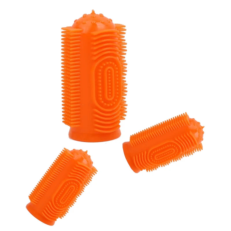 Pet Dental Care Tool Soft Silicone Bristles Dog Finger Toothbrush Easy Cat Teeth Cleaning Brushes